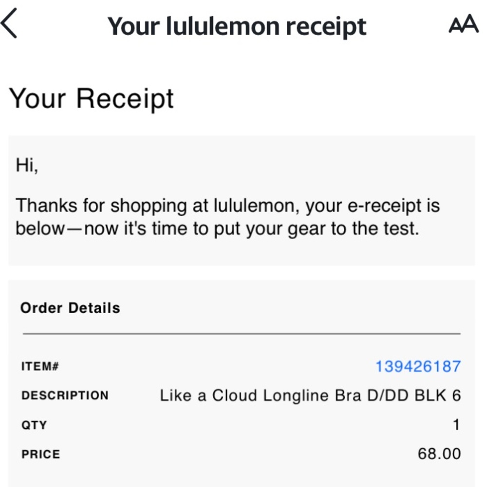 Lululemon D/DD Like A Cloud Longline Sports Bra 6 Black Yoga - Picture 7 of 8